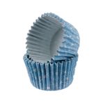 Tahtakale Toptancıları Cupcake Kalıbı Pet Kapsül Kek Kalıbı48x34 Mm (100 Adet) Kar Desenli Mavi