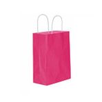 tahtakale toptancıları Kağıt Hediye Çantası Düz Renk Battal Boy 31x41 Cm (25 Adet) Fuşya Pembe