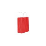 Tahtakale Toptancıları Kağıt Hediye Çantası Düz Renk Büyük Boy 25X31 CM (25 Adet) Kırmızı