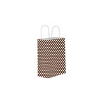 Tahtakale Toptancıları Kağıt Hediye Çantası Küçük Boy Puantiyeli 18X24 (25 Adet) Puantiyeli Kahverengi
