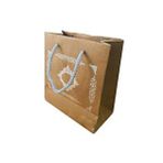 tahtakale toptancıları Karton İpsaplı Hediye Çantası Saray Desenli Gümüş 15x17x8 10 Adet Kraft Kahverengi