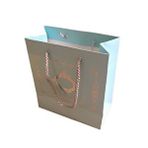 tahtakale toptancıları Karton İpsaplı Hediye Çantası Saray Desenli Gümüş 15x17x8 10 Adet Mavi