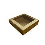 tahtakale toptancıları Karton Kutu Pencereli Havlu Kutusu 25x25x5 (10 Adet) Kraft Kahverengi