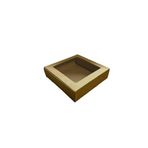 Tahtakale Toptancıları Karton Kutu Pencereli Havlu Kutusu 25x25x5 (10 Adet) Kraft