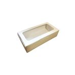 Tahtakale Toptancıları Pencereli Karton Kutu Düz Renk 20X10X5 CM (10 Adet) Beyaz