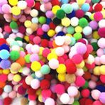 tahtakale toptancıları Renkli Ponpon Minik Boy Rengarenk 1.5 Cm (50 Adet) Çok Renkli
