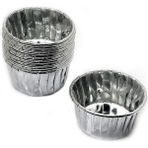 Tahtakale Toptancısı Cupcake Kalıbı Büyük Boy 62*40 Sufle-Muffin Kek Kalıbı (16 Adet) Gümüş