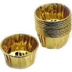 Tahtakale Toptancısı Cupcake Kalıbı Büyük Boy 62*40 Sufle-Muffin Kek Kalıbı (50 Adet) Altın