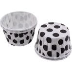 Tahtakale Toptancısı Cupcake Kalıbı Minik Boy 38*30 mm (50 Adet) Puantiyeli Beyaz