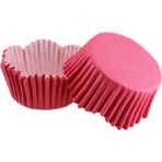 Tahtakale Toptancısı Cupcake Kalıbı Pet Kapsül Dalgalı Kek Kalıbı 65X38 mm (100 Adet) Fuşya
