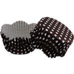 Tahtakale Toptancısı Cupcake Kalıbı Pet Kapsül Dalgalı Kek Kalıbı 65X38 mm (100 Adet) Puantiyeli Kahverengi