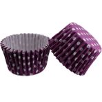 Tahtakale Toptancısı Cupcake Kalıbı Pet Kapsül Kek Kalıbı 48X34 mm (100 Adet) Puantiyeli Mor