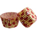 Tahtakale Toptancısı Cupcake Kalıbı Pet Kapsül Kek Kalıbı 48X34 mm (100 Adet) Sarıya Kırmızı Kalpli Yazılı