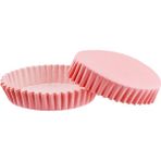 Tahtakale Toptancısı Cupcake Kalıbı Pet Kapsül Oval Model Düz Renk (100 Adet) F11 Pembe