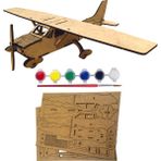 Tahtakurusu Tasarım Eğitici Montessori Ahşap Cessna Uçak Maket Puzzle Boyama Seti