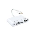 TahTicMer 4 in 1 iphone,ipad Uyumlu Lightning To Tf, sd Kart Okuyucu Usb Kamera Adaptörü Otg Kablo