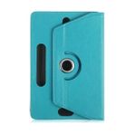 TahTicMer Alcatel Pixi 4 Tablet Kılıf Deri Standlı Dönerli Universal 7" Mavi