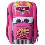 TahTicMer Anaokulu Okul Çocuk Sırt Çantası Kız çocuk F95 Araba Model Çizgi Film Karakter 5D Boyutlu 4 5 6 Yaş 26x20x8 Pembe