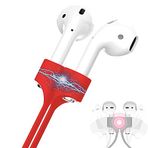 Tahticmer Apple Airpods 1 2 Airpods 3 Airpods Pro Uyumlu Silikon Kırmızı Boyun Askı İpi Tutucu