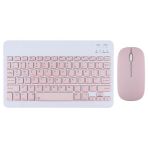 TahTicMer Apple iPad Air 2020 A2324 A2072 A2325 A2316 Kablosuz Bluetooth Klavye Mouse Set Pembe
