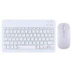 TahTicMer Apple iPad Air 2022 A2589 A2591 Uyumlu Kablosuz Bluetooth Klavye Mouse Set - Beyaz