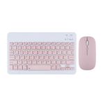 Tahticmer Apple iPad Pro 12.9 inç 2015 A1584 A1652 Uyumlu Pembe Kablosuz Bluetooth Klavye Mouse Set