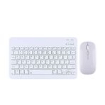Tahticmer Apple iPad Pro 12.9 inç 2018 A2014 A1895 A1876 A1983 Beyaz Kablosuz Bluetooth Klavye Mouse Set