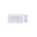 Tahticmer Apple iPad Pro 12.9 inç 2021 A2379 A2461 A2462 Beyaz Kablosuz Bluetooth Klavye Mouse Set