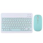 Tahticmer Apple iPad Pro 12.9 inç 2021 A2379 A2461 A2462 Mavi Kablosuz Bluetooth Klavye Mouse Set