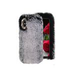 TahTicMer Apple Iphone 12 Pro Max 6.7 Inç Kılıf Peluş Tüylü Taşlı Silikon Tpu Kapak