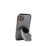 TahTicMer Apple iphone 14 Plus Uyumlu Kılıf Astronot Gizli Standlı Silikon Lazer Arkası şeffaf Tpu Lacivert