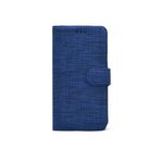 TahTicMer Apple Iphone 14 Pro Max Kılıf Kumaş Kredi Kartı Para Bölmeli Standlı Exclusive Spor Cüzdan, Mavi