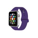 TahTicMer Apple Watch 38 Mm Kordon Spor Kayışı Yumuşak Silikon Mor