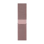 TahTicMer Apple Watch 40 Mm Çelik Kayış Hasır Örme Kordon Milano Rosegold