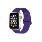 TahTicMer Apple Watch 40 Mm Kordon Spor Kayışı Yumuşak Silikon Mor