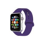 TahTicMer Apple Watch 44 Mm Kordon Spor Kayışı Yumuşak Silikon Mor
