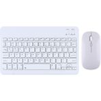 TahTicMer Bluetooth Klavye Mouse Set Bilgisayar Telefon Oyun Konsolu Tüm Cihazlara Uyumlu Akıllı Taşınabilir Şarj Edilebilir Kablosuz Bluetooth Klavye Mause Set - Beyaz