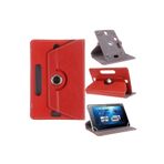 TahTicMer Casper Cta-e10 Tablet Kılıf Deri Standlı Dönerli Universal 10.1 Inç, Kırmızı