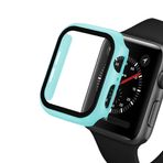 TahTicMer çerçeve Kılıf Komple önü Kapatan Mika Ekran Kırılmaz Cam Korumalı Mavi Apple Watch Seri 2 3 4 5 6 SE 38mm ile Uyumlu ürün
