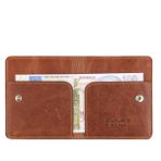 TahTicMer Diga Çıtçıtlı Kartlık Gerçek Deri 8 Kartlık Bölmeli Kartvizit Para Bölmeli Kadın Erkek Cüzdan 10x8.5x1.5 cm Taba