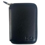 TahTicMer Diga Cüzdan Mini Fermuarlı Cüzdan Unisex Mini Boy 11 Kart Bölmeli 8x11.5 Cm (Siyah)