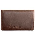 Tahticmer Hakiki Deri 10.5x7.5x2 cm Koyu Kahverengi Guard Cüzdan Mini Mıknatıslı Kartlık