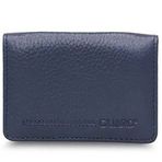 Tahticmer Hakiki Deri 10.5x7.5x2 cm Mini Mat Lacivert Guard Cüzdan Mini Mıknatıslı Kartlık