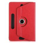 TahTicMer Hometech HT7 Tablet Kılıf Deri Standlı Dönerli Universal 7" Kırmızı