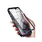 TahTicMer Huawei P40 Pro Kılıf Manyetik Bumper Arka Camlı Mıknatıslı Kapak, Siyah