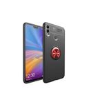 TahTicMer Huawei Y7 2019 Dub-lx1 Kılıf Silikon Yüzüklü Standlı Metal Araç Tutuculu Ravel Tpu, NoColor-918733f1