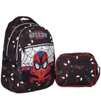 TahTicMer ilkokul Okul Sırt çantası Kız Erkek Unisex Beslenme çantalı Ortopedik 2li Set Siyah
