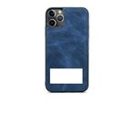 TahTicMer Iphone 11 Pro Kılıf Magnetik Gizli Mıknatıslı Deri Kapak Mavi