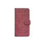 TahTicMer Iphone 12 Mini Uyumlu Kılıf Kumaş Kredi Kartı Para Bölmeli Standlı Exclusive Spor Cüzdan, Pembe