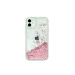 TahTicMer Iphone 12 Pro Max Uyumlu Kılıf Simli Sulu Silikon Pullu Dizayn Şeffaf Arka Koruma Tpu